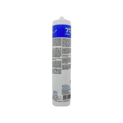 Sellador blanco híbrido Pennsylvania Hi-Tech en cartucho, ideal para juntas y aplicaciones de construcción.