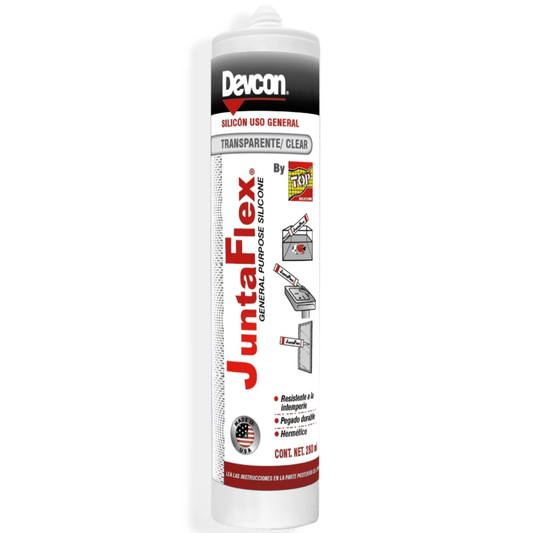 Silicón transparente 280 ml uso general Devcon C-QJT JuntaFlex