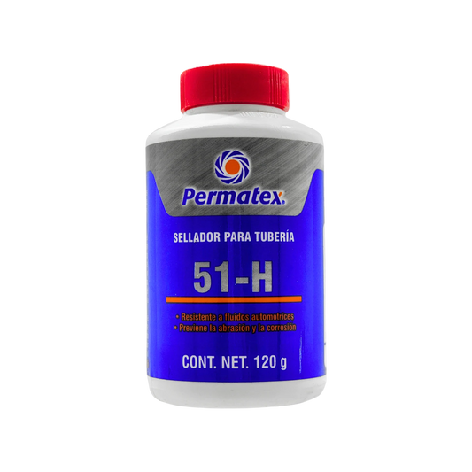 Sellador de roscas y tuberías Permatex 51-H, 120g, para fluidos automotrices, anti-corrosión