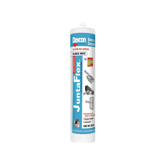 Silicón blanco 280 ml baño/cocina Devcon C-QJB Juntaflex
