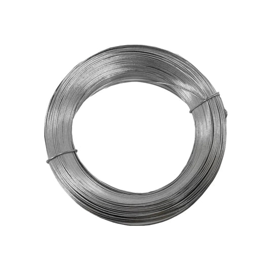 Alambre galvanizado en rollo, color plateado metálico, uso ferretero, resistente a la corrosión