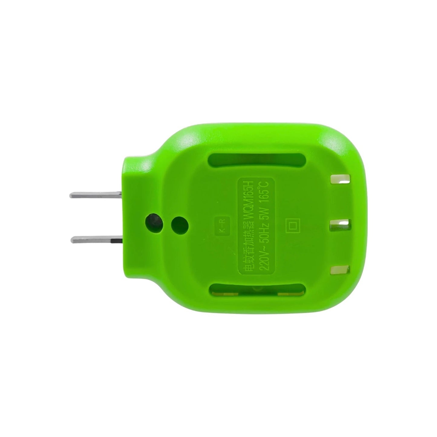 Repelente eléctrico de mosquitos verde compacto, con enchufe de 2 patas planas, 220V 5W para hogar.
