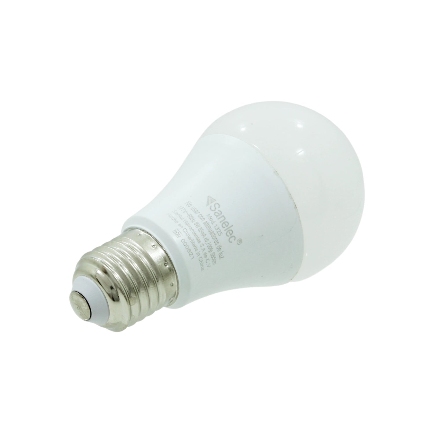 Foco LED Sanelec 9W, luz blanca fría 127V, base E27, ahorrador de energía