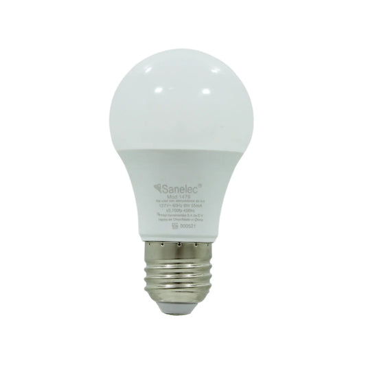 Lámpara de bulbo 6 W led luz fría Sanelec 1479