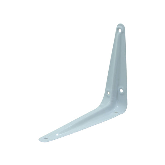 Ménsula de metal blanca 4x5 pulgadas (10x12 cm) para soporte de estantes y repisas de pared