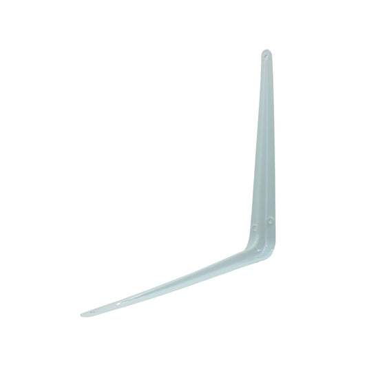 Ménsula blanca de acero para estantes, 30 cm x 35 cm. Soporte resistente para pared y almacenamiento.