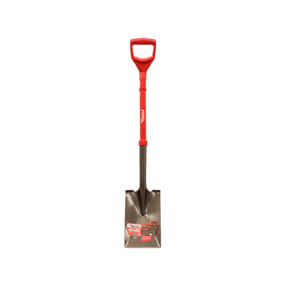 Pala escarramán Santul Plastiforce roja, mango D ergonómico, hoja de acero para jardinería y obra.