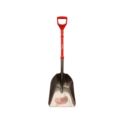 Pala Santul carbonera con mango D ergonómico rojo, hoja metálica resistente para carga de materiales