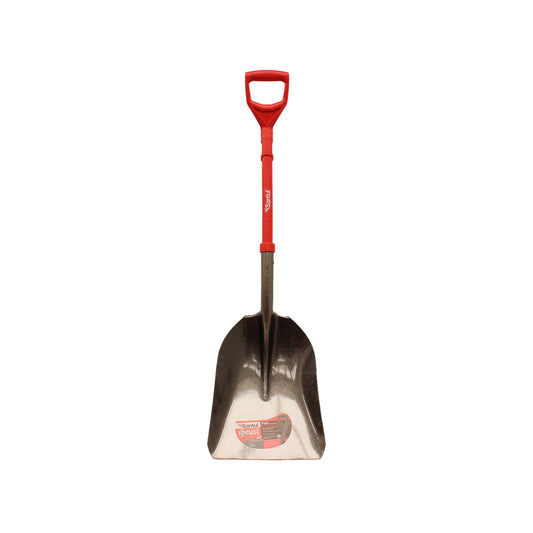 Pala Santul carbonera con mango D ergonómico rojo, hoja metálica resistente para carga de materiales