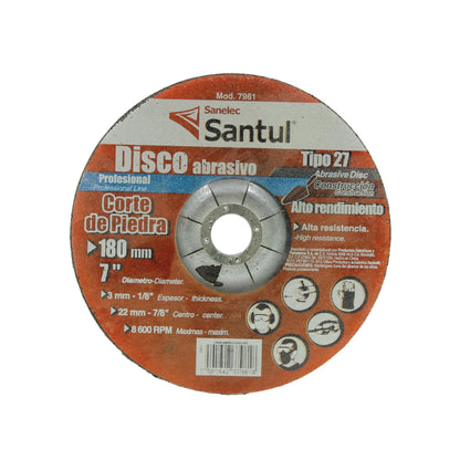 Disco 7" corte concreto Santul 7981