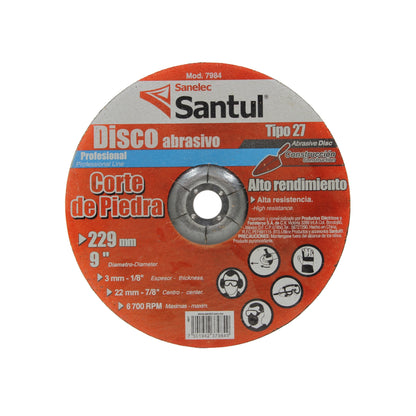 Disco 9" corte piedra Santul 7984