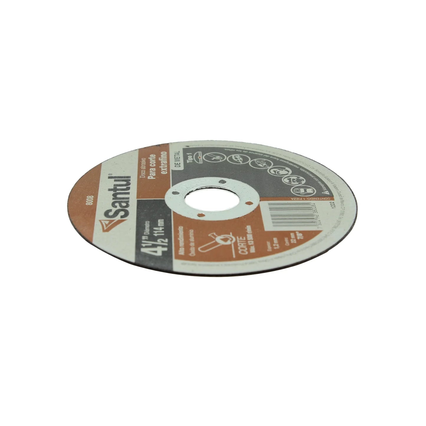 Disco 4" corte metal Santul 8008 extra fino