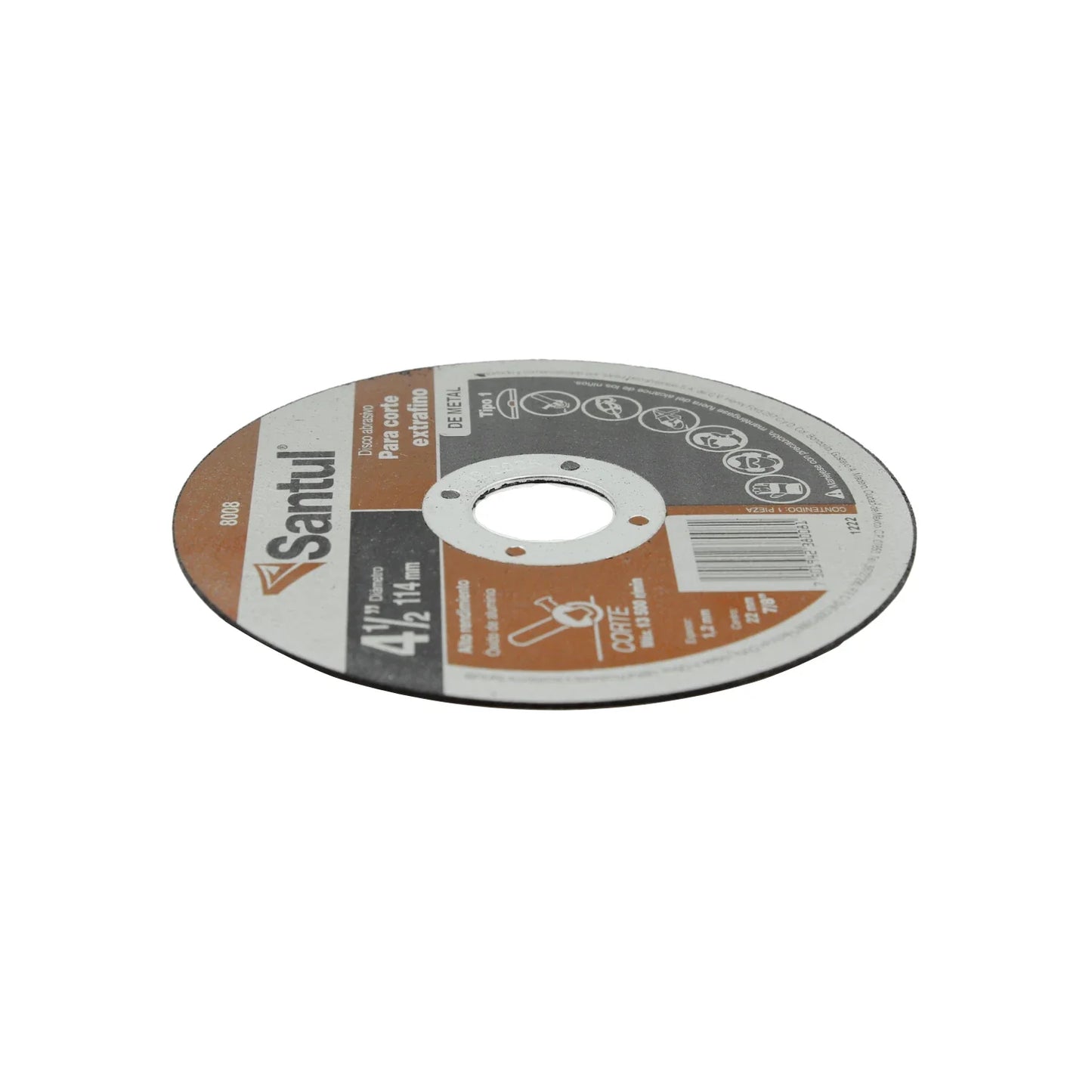 Disco 4" corte metal Santul 8009 extra fino