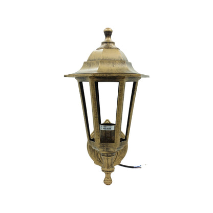 Farol de pared colonial de plástico con acabado cobre antiguo para iluminación exterior