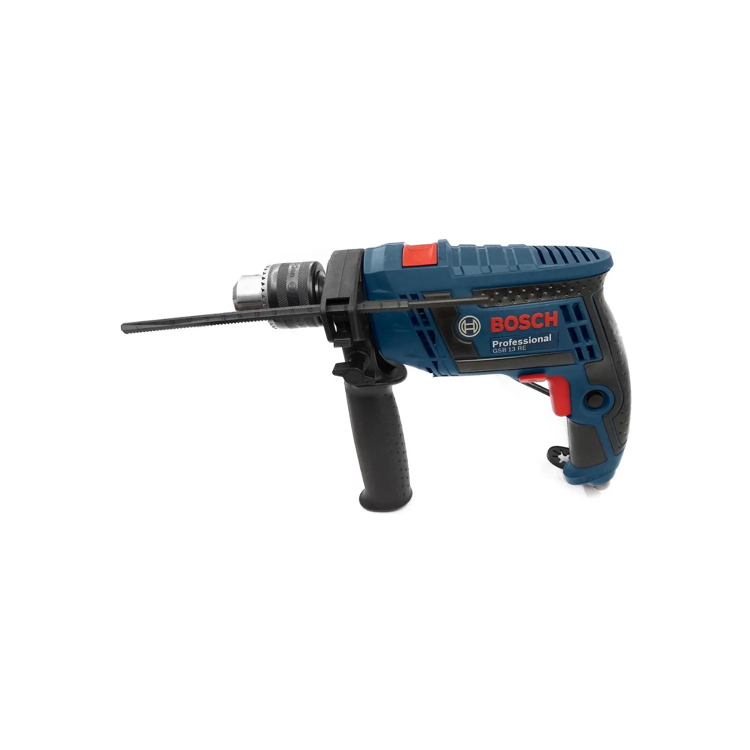 Rotomartillo Bosch GSB 13 RE 1/2" 650W azul eléctrico con mango auxiliar y tope de profundidad profesional