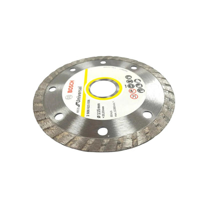 Disco de corte diamantado Bosch Universal segmentado 115mm para materiales de construcción