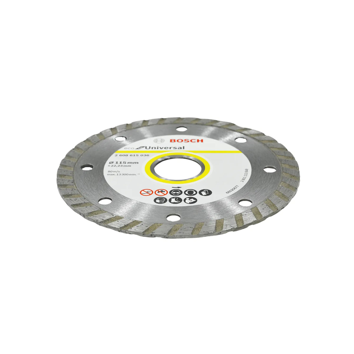 Disco de diamante Bosch Eco Universal turbo 115mm para corte de concreto, ladrillo y materiales de construcción.