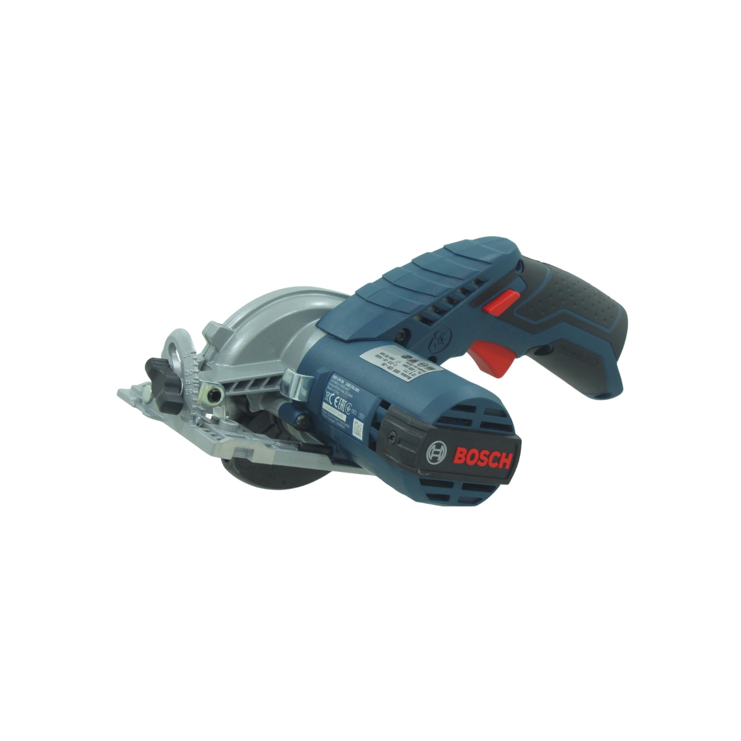 Sierra circular inalámbrica Bosch 12V azul y negra para cortes precisos