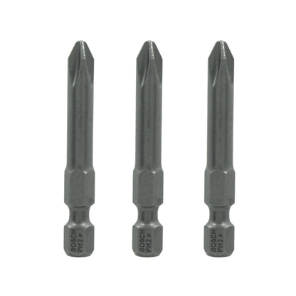 Juego de puntas 3 piezas 49 mm PH2 Bosch 2607001528