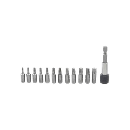 Juego de 12 puntas Torx Bosch (T8-T40) y 1 soporte magnético para atornillador de 25mm