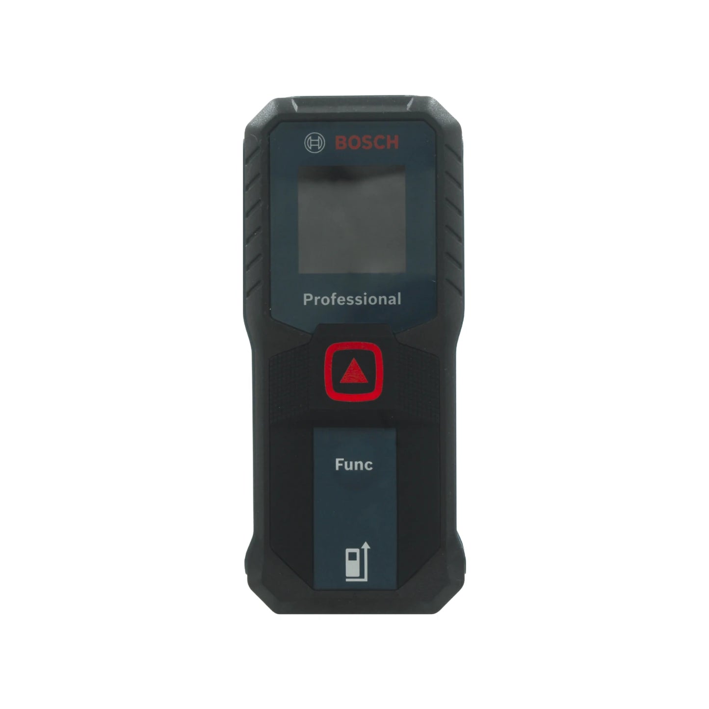 Medidor láser digital Bosch Professional negro y azul para medición de distancia precisa en construcción y remodelación.