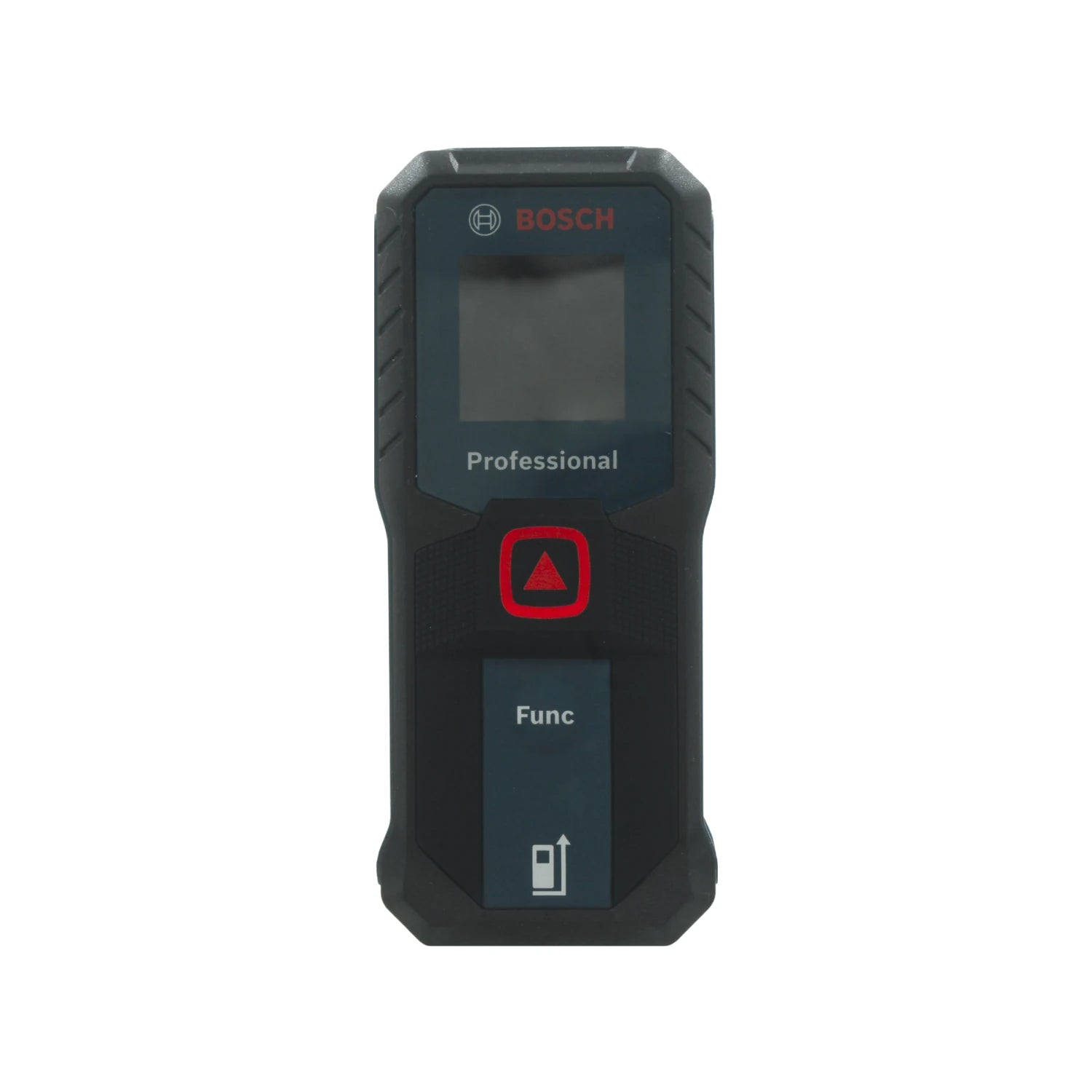 Medidor láser digital Bosch Professional negro y azul para medición de distancia precisa en construcción y remodelación.