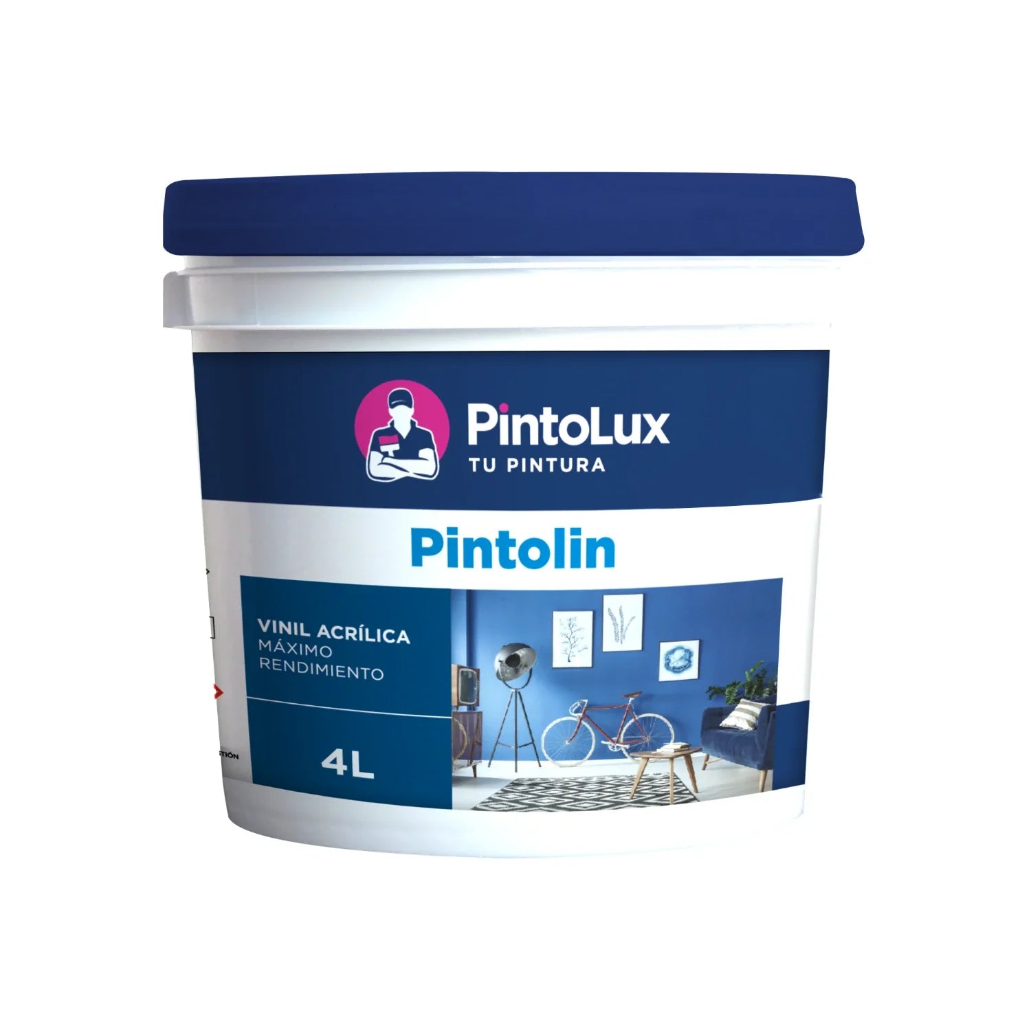 Pintura vinílica azul caribe 4 l Pintolux 1431