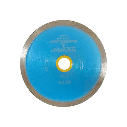 Disco diamantado Austrodiam EASY CUT 4 1/2" corona continua azul para corte de cerámica y porcelanato.