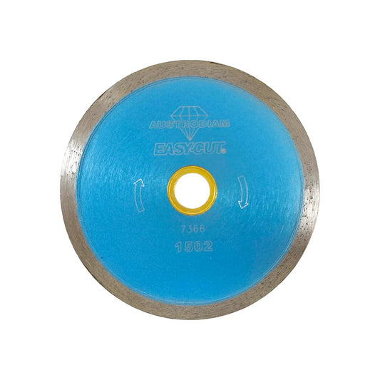 Disco diamantado Austrodiam EASY CUT 4 1/2" corona continua azul para corte de cerámica y porcelanato.