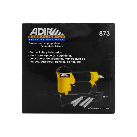 Grapa para clavadora neumática 25 mm 5000 piezas Adir 873