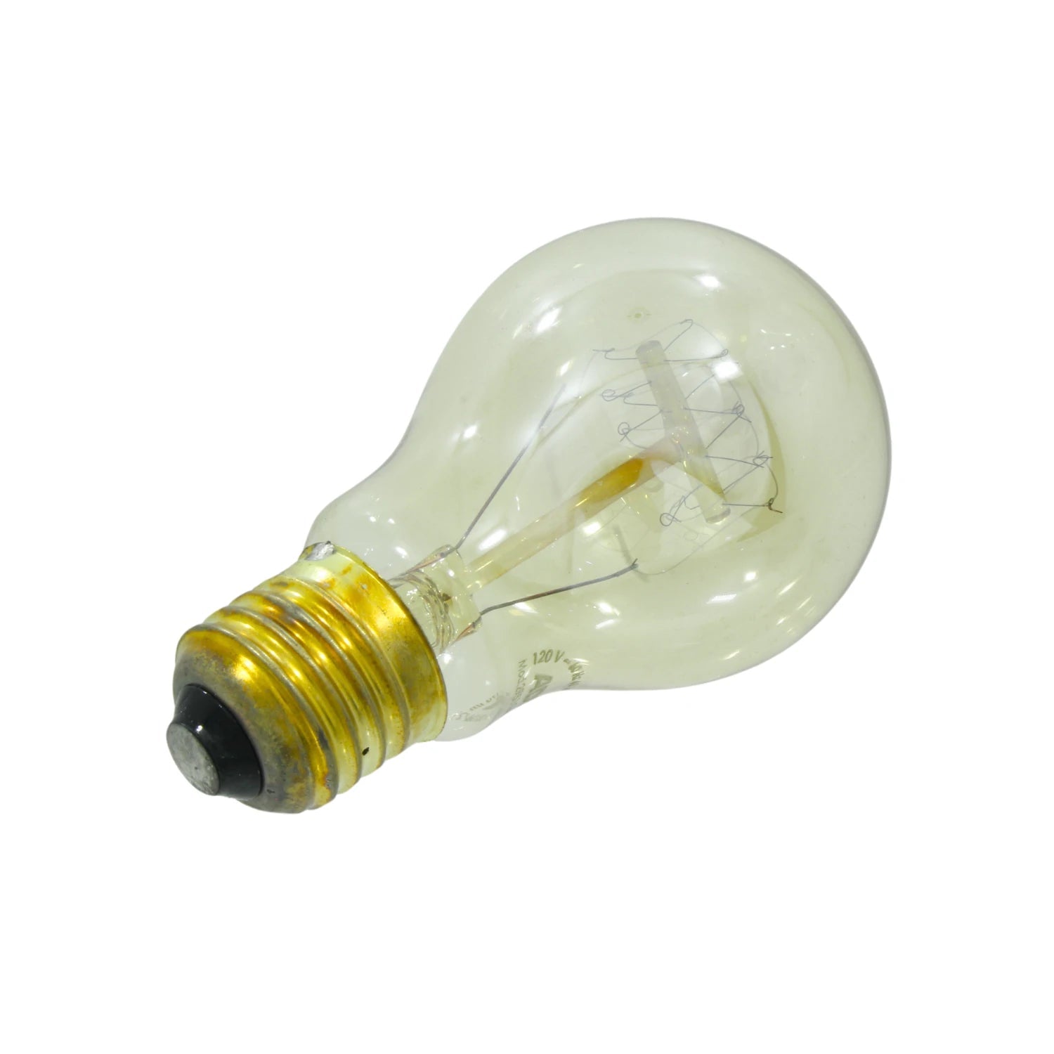 Lámpara incandescente vintage globo 40W, filamento expuesto, vidrio transparente, base de latón