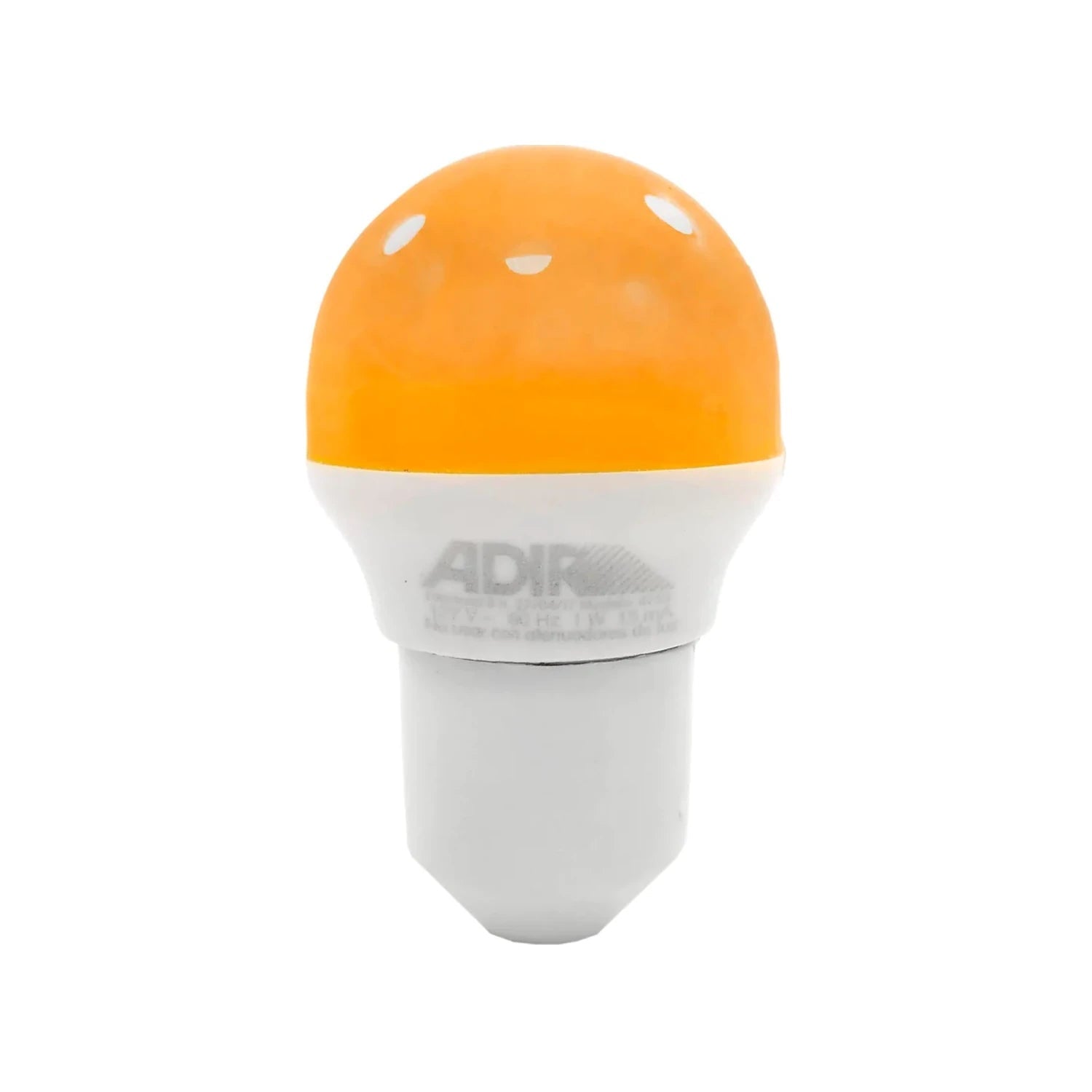 Foco LED Adir 1W naranja con forma de hongo para iluminación ambiental o luz nocturna.