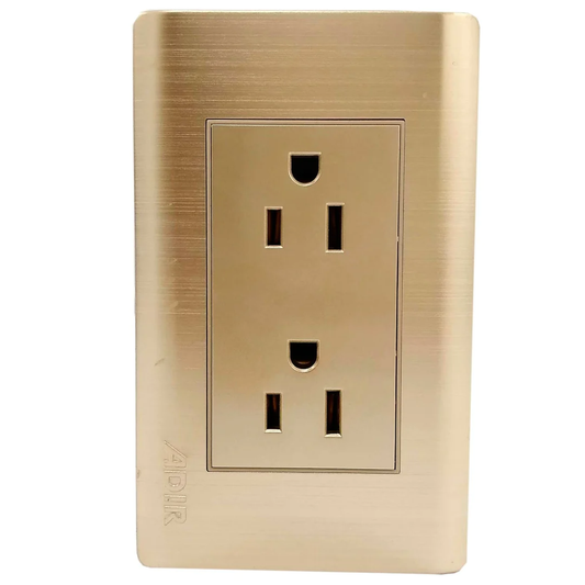 Placa 2 contactos rose gold Adir 4632 florence