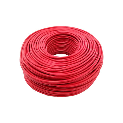 Cable eléctrico rojo calibre 12 en rollo de 100 metros para instalaciones eléctricas residenciales