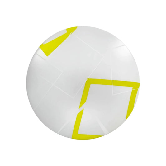 Plafón LED redondo blanco y amarillo, 15W, con patrón geométrico, luz de techo para sobreponer