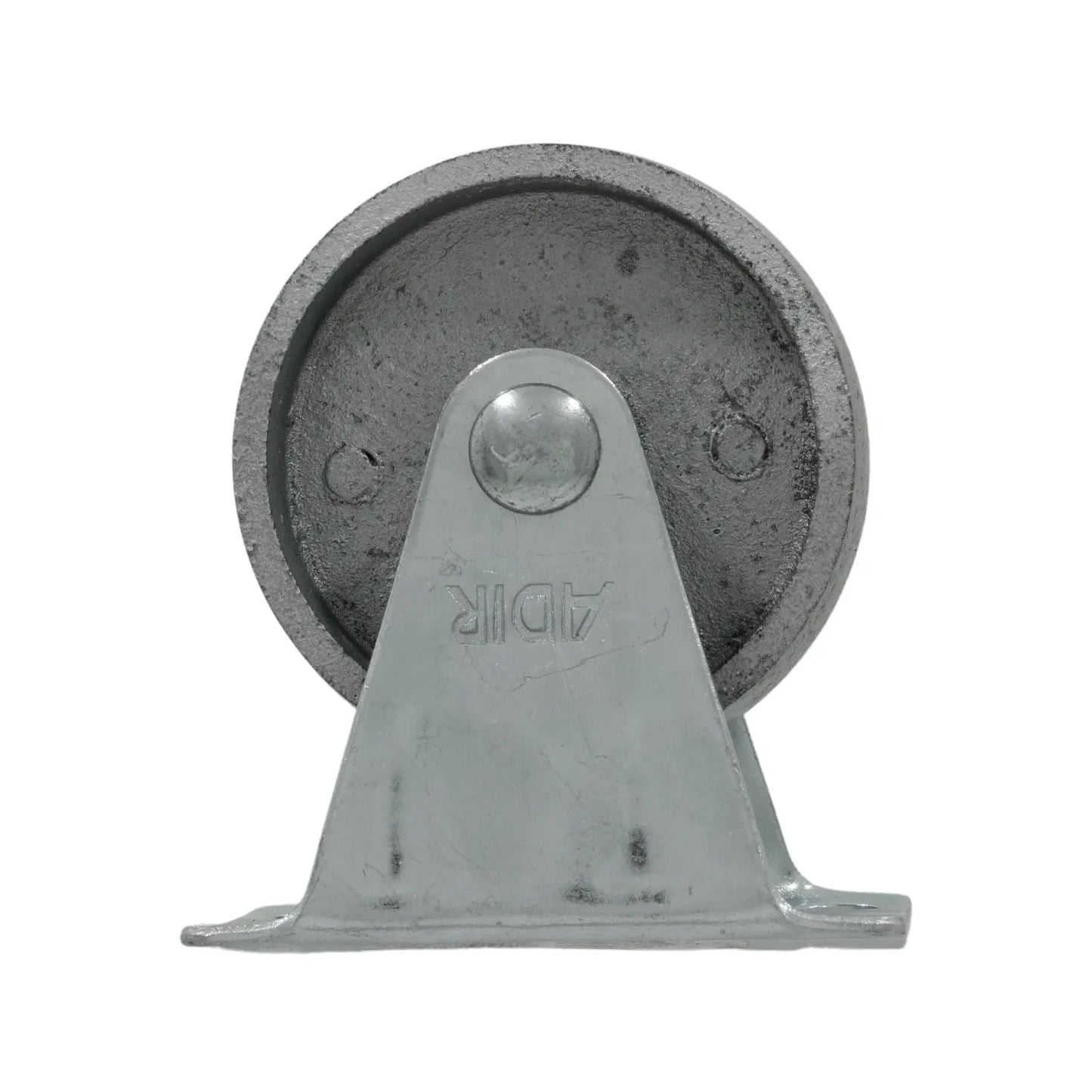 Rodaja metálica fija de 2.5 pulgadas Adir, con placa de montaje, rueda de hierro gris para uso industrial
