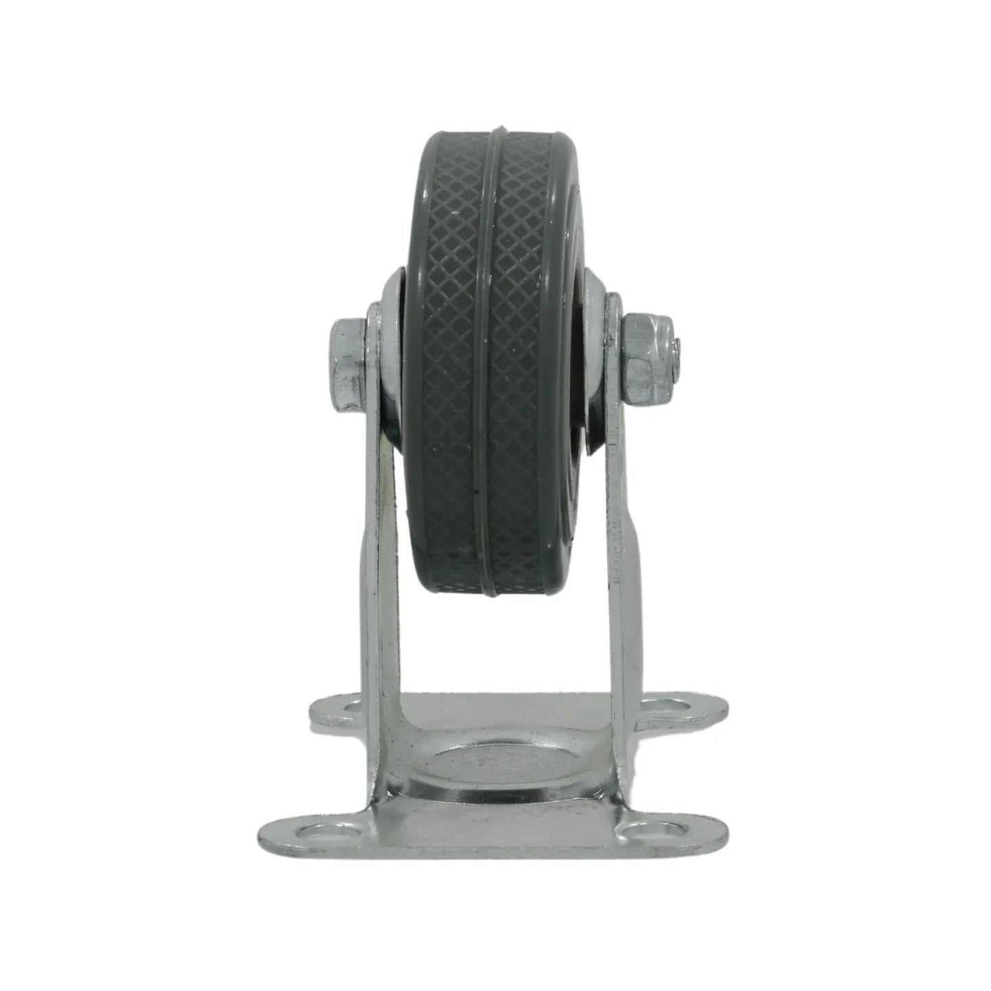 Rodaja de placa fija gris 2 pulgadas con rueda texturizada para muebles y equipos