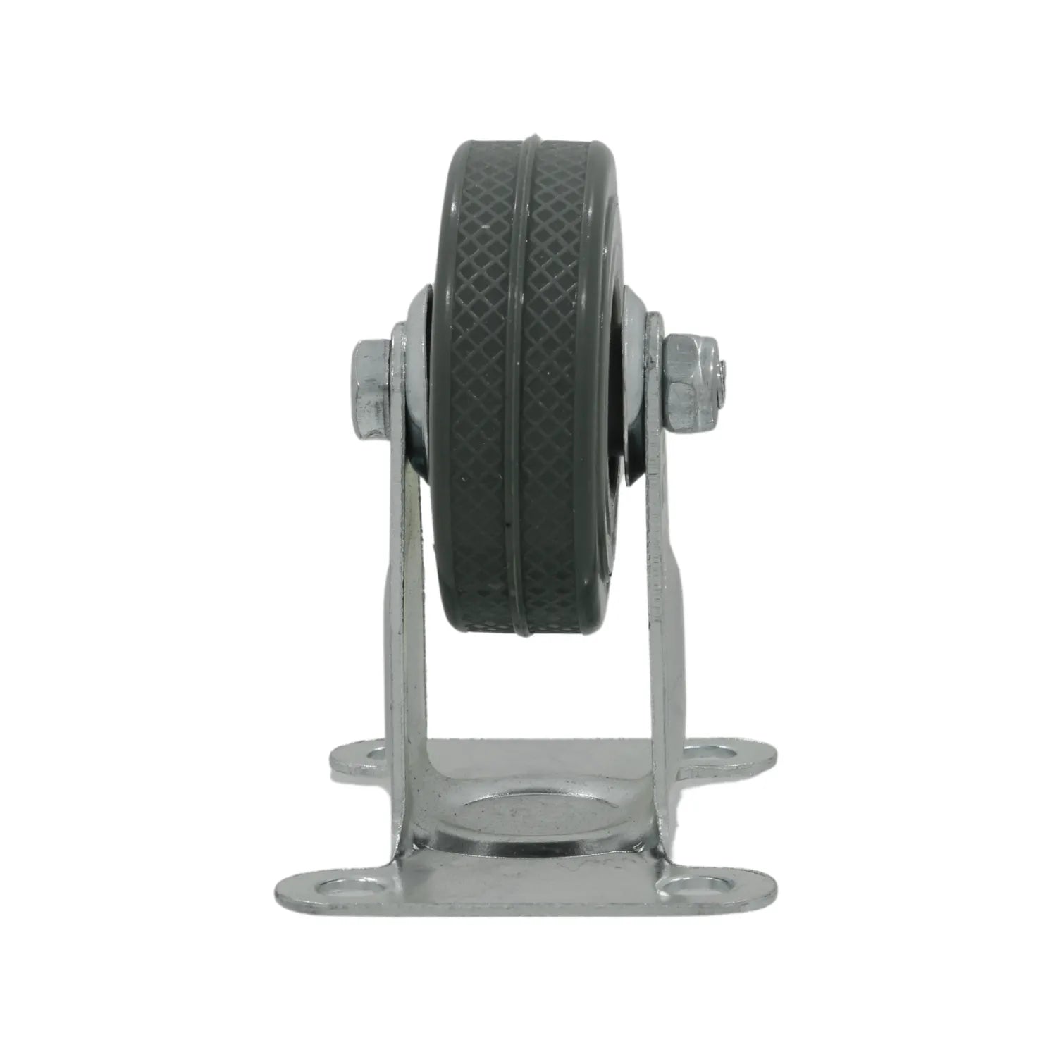 Rodaja de placa fija gris 2 pulgadas con rueda texturizada para muebles y equipos