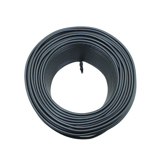 Cable eléctrico negro calibre 8 enrollado en rollo de 100 metros para instalaciones duraderas