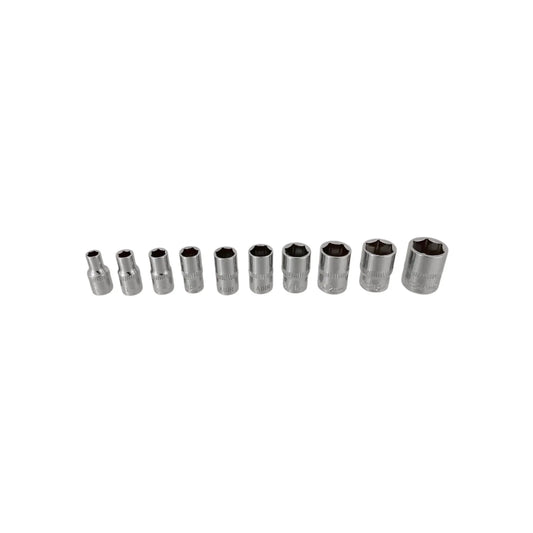 Juego de dados milimétricos 1/4" 10 piezas Adir 11529