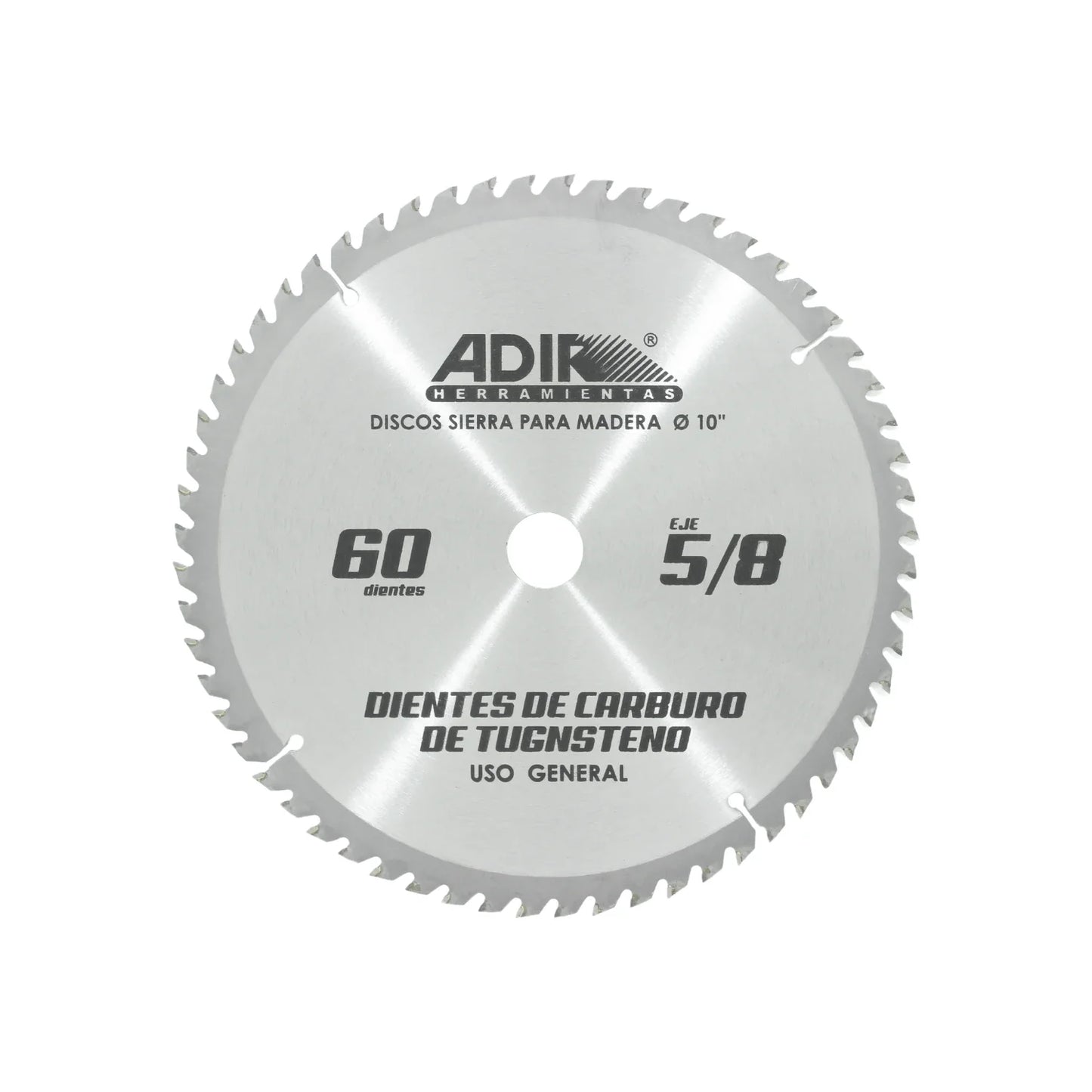 Disco sierra circular 10" de 60 dientes para madera Adir 15402