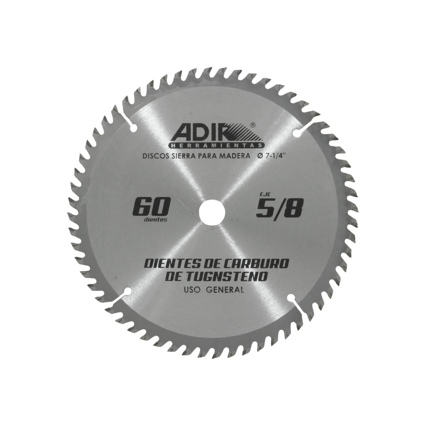 Disco sierra circular 7 1/4" de 60 dientes para madera Adir 15406