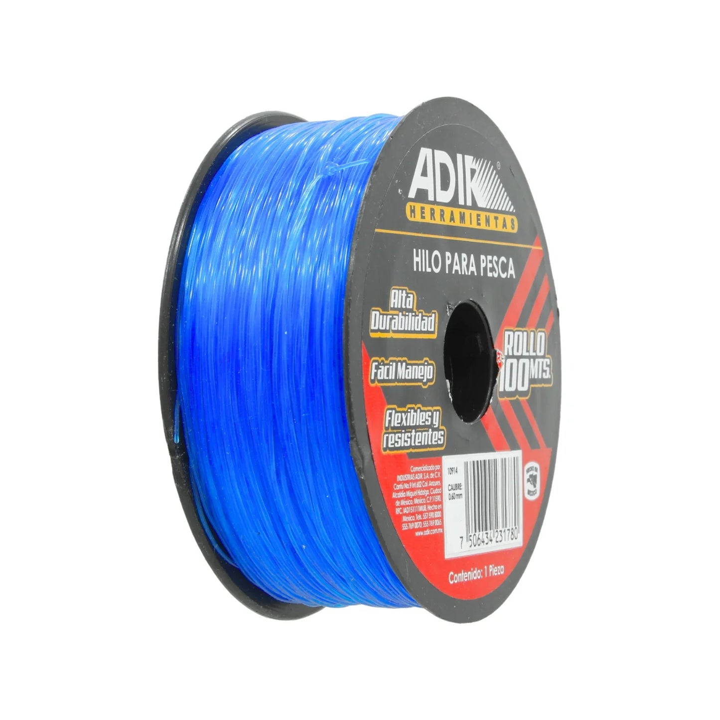 Hilo para pescar .60 mm x 100 azul Adir 10914