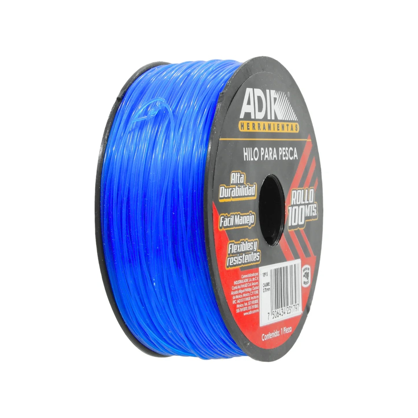 Hilo para pescar .70 mm x 100 azul Adir 10915