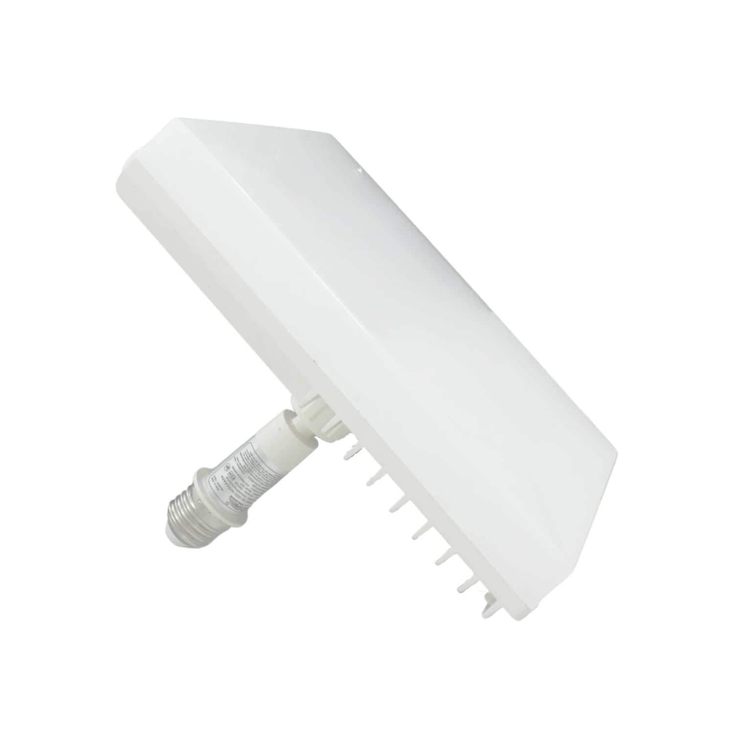 Lámpara LED dirigible de panel rectangular blanco, con base E27 ajustable, 36W, para iluminación de grandes áreas.