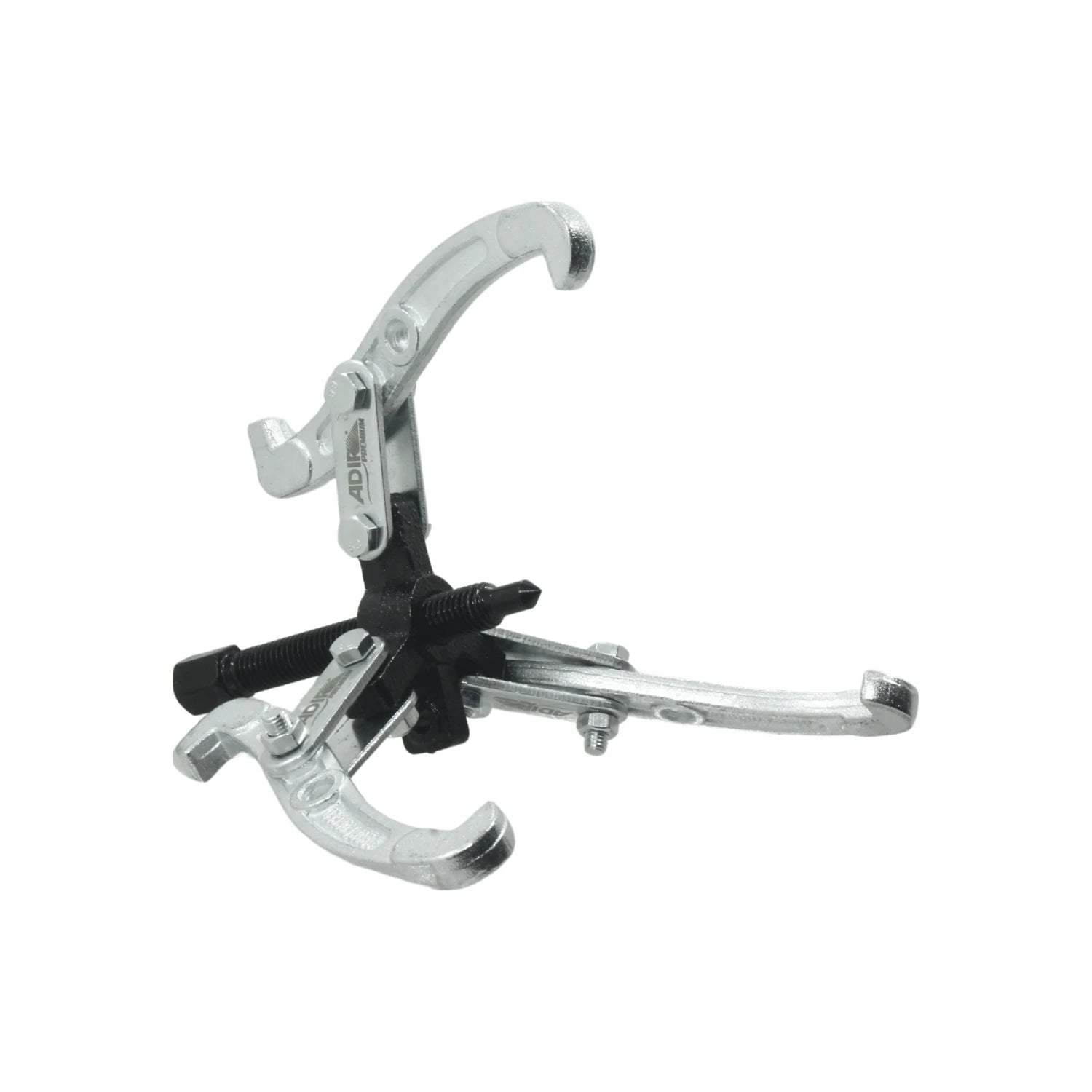 Extractor de polea Adir de 3 quijadas, 3 pulgadas, plateado y negro, para baleros y engranajes automotrices.