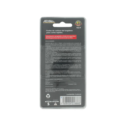 Juego de brocas para vidrio 4 piezas165301