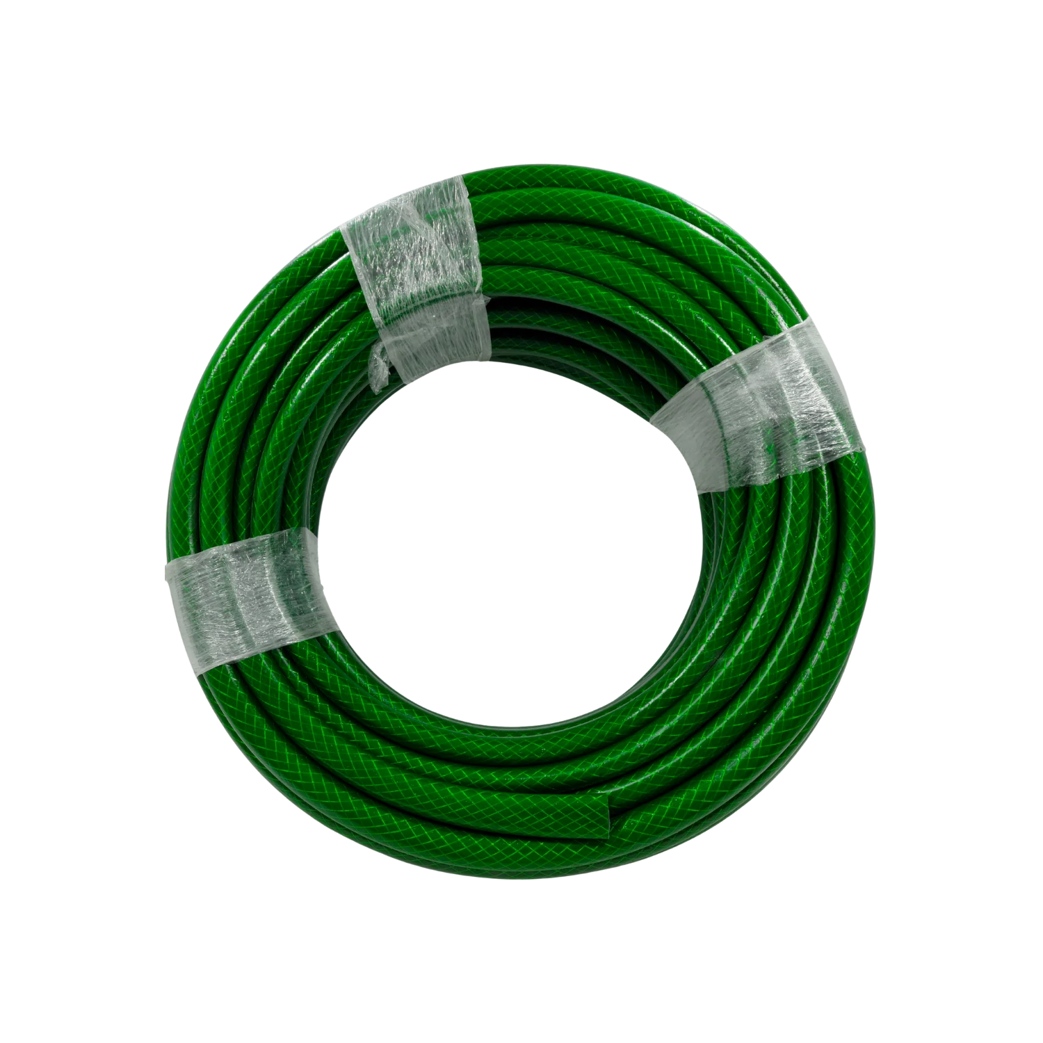 Manguera de jardín verde enrollada, 1/2 pulgada x 100 metros, ideal para riego y uso exterior