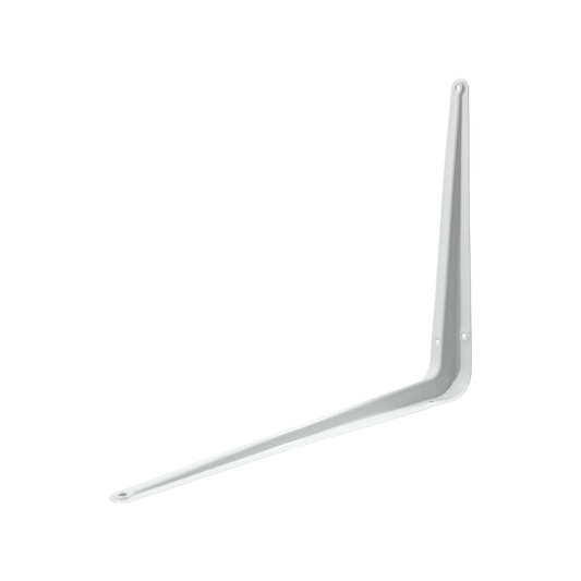 Ménsula blanca Adir de 10x12 pulgadas para soporte de repisas y estantes de ferretería