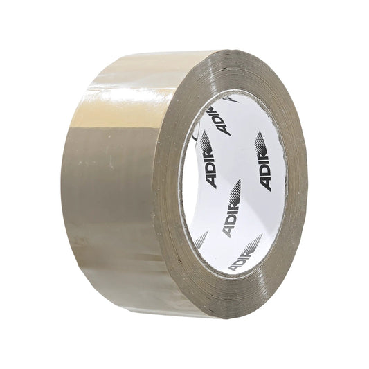 Cinta canela Adir 150m para embalaje, sellado de cajas y paquetería, uso industrial y doméstico.